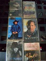 All six cassette tapes arranged in two columns