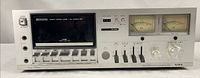 Front view of Aiwa AD-6500 cassette deck showing full control layout