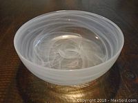 Top-down angled view of the smoke glass bowl showing the interior swirl pattern.