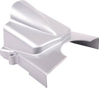 Front view of silver engine cover