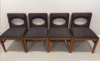 Front view of all four chairs in a row