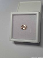 Oval champagne morganite in display box
