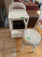 Shelf, stool and basket together