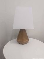Full view of lamp on table
