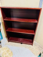 Front view showing full bookcase and finish