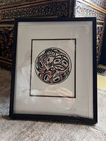 Front view of framed print showing artwork, mats and frame