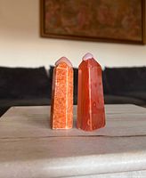 Front view of both crystal towers with accent stones