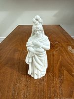 Front view of white porcelain Magi Kaspar figurine