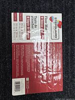 Product label showing StepGuard branding, sizes and material details