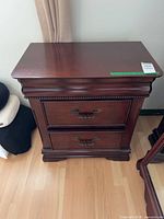 Full view of nightstand front and top