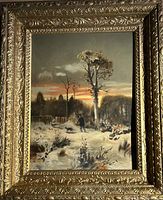 Full view of framed painting