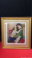 Front view of framed giclée print showing artwork and frame