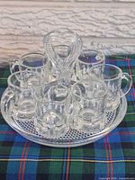 front angled view of mugs on tray