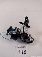Overall view of Garcia Mitchell 300 spinning reel with line