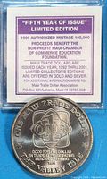 Obverse legend and certificate front
