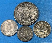 Group image showing all four coins obverse sides for identification