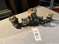Full set showing three elephants and bridge