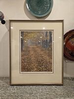 Full view of framed print showing artwork, matting and frame
