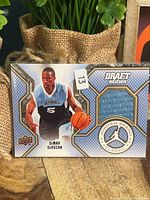 Front of 2009 Upper Deck DeRozan card with embedded jersey swatch