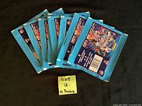Front view of ten sealed packs fanned out