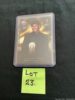 Front of Lamine Yamal Topps Now rookie card in sleeve