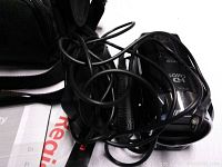 Power and data cables loosely arranged