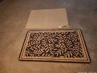 Two rectangular rugs on floor