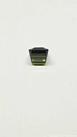 Front view of octagon-cut forest-green tourmaline