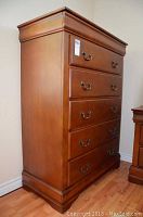 Front left three-quarter view of dresser