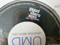 Front view of UMD showing game label and PSP shell