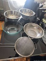 Top view of all six items arranged on table