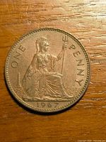 Reverse side showing seated Britannia and date 1967