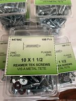 Seven boxes of zinc-plated reamer Tek screws