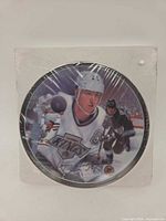 Front view of sealed Bradford Exchange plate showing Gretzky artwork and edition number