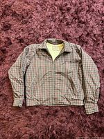 Full view of plaid jacket front