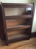 Front view of the three-tier bookcase