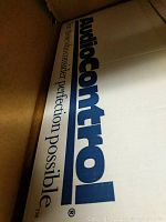 Cardboard box with AudioControl logo