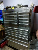 Full view of stainless steel CSPS rolling tool chest