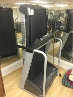 Side view of the treadmill showing the folded running deck and frame with Image branding visible on the side.