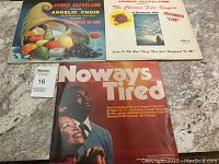 Three vintage gospel album covers showing the lot contents including James Cleveland with the Angelic Choir, Charles Ford Singers, and the Noways Tired collection.