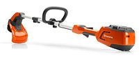 Husqvarna 115iL cordless string trimmer with battery attached