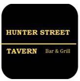 Hunter Street Tavern Bar & Grill logo on black background