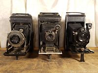 Frontal view of all three cameras side by side