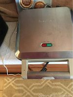 Breville minipie maker stainless steel with handle and indicator lights