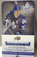 Front of sealed tin showing Toronto Maple Leafs player and branding