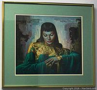 Front view of framed print showing frame, mat and artwork