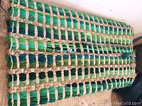 Top view of rug showing color pattern and woven structure