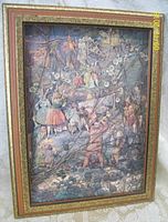 Framed artwork full front view showing the 3D cut-out layered composition of fairy figures and natural elements.