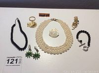 All items arranged on white surface overview