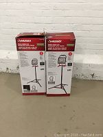 Two boxed Husky 3500 lumen LED worklights standing side by side showing front packaging with product image and branding.